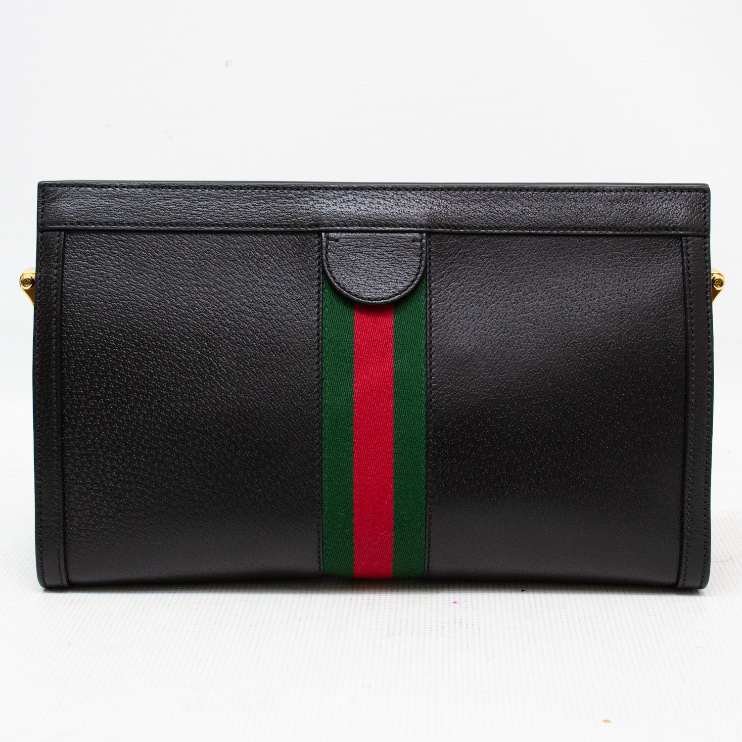 Gucci Medium Ophidia Leather Shoulder Bag Black