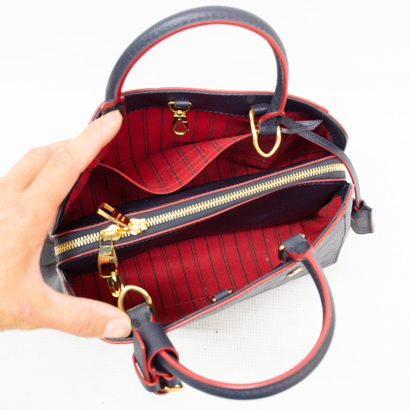 Louis Vuitton, Bags, Louis Vuitton Melie Monogram Empreinte Navyred