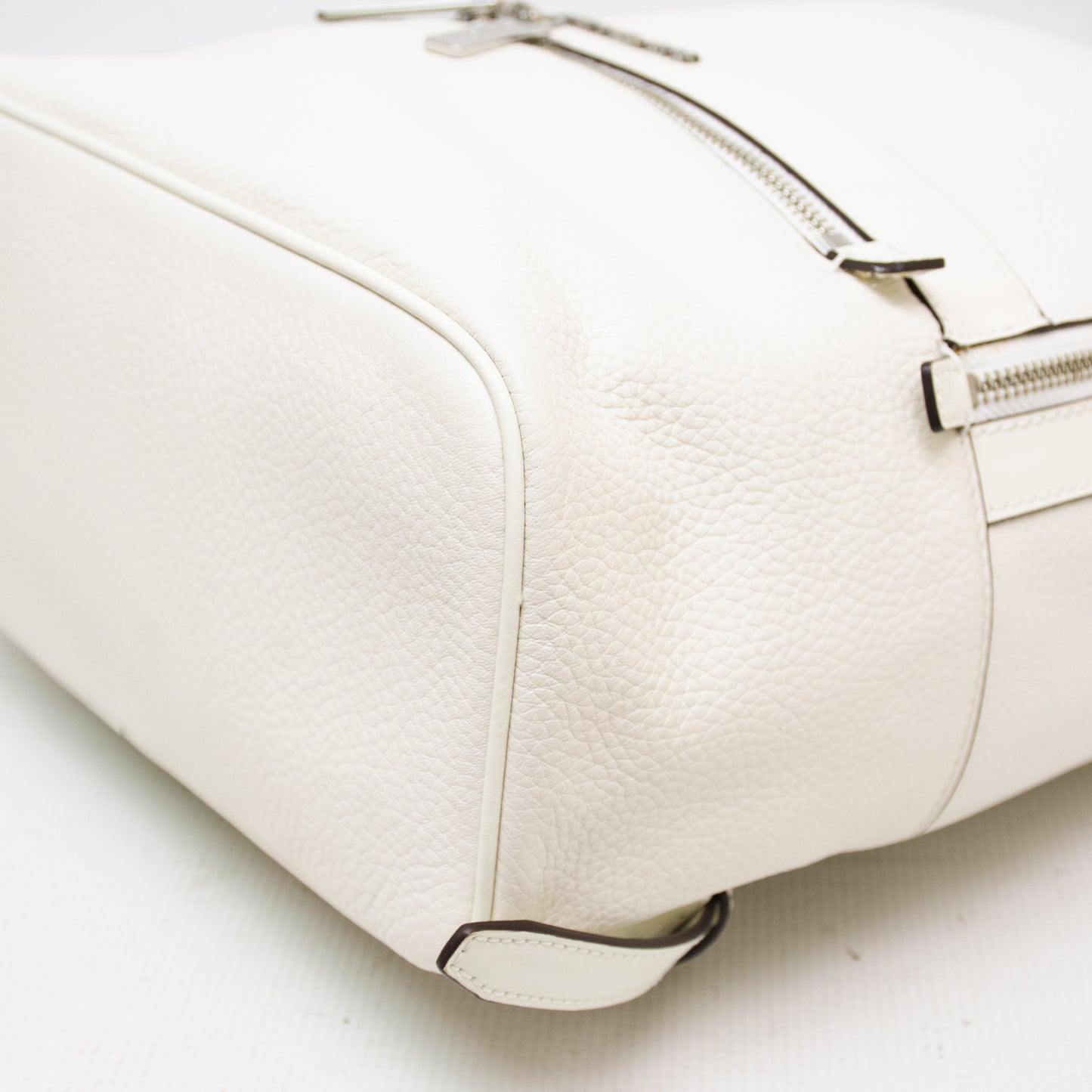 Michael Kors Kenly Jet Set Optic White Large Signature PVC Chain Backpack