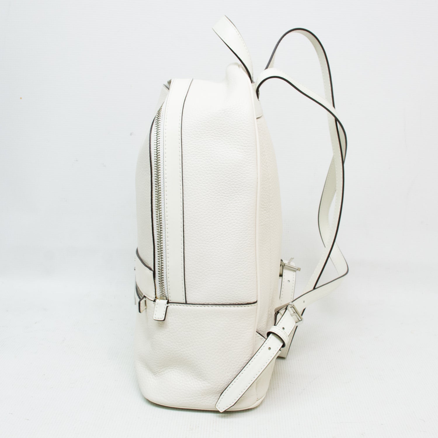 Michael Kors Kenly Jet Set Optic White Large Signature PVC Chain Backpack