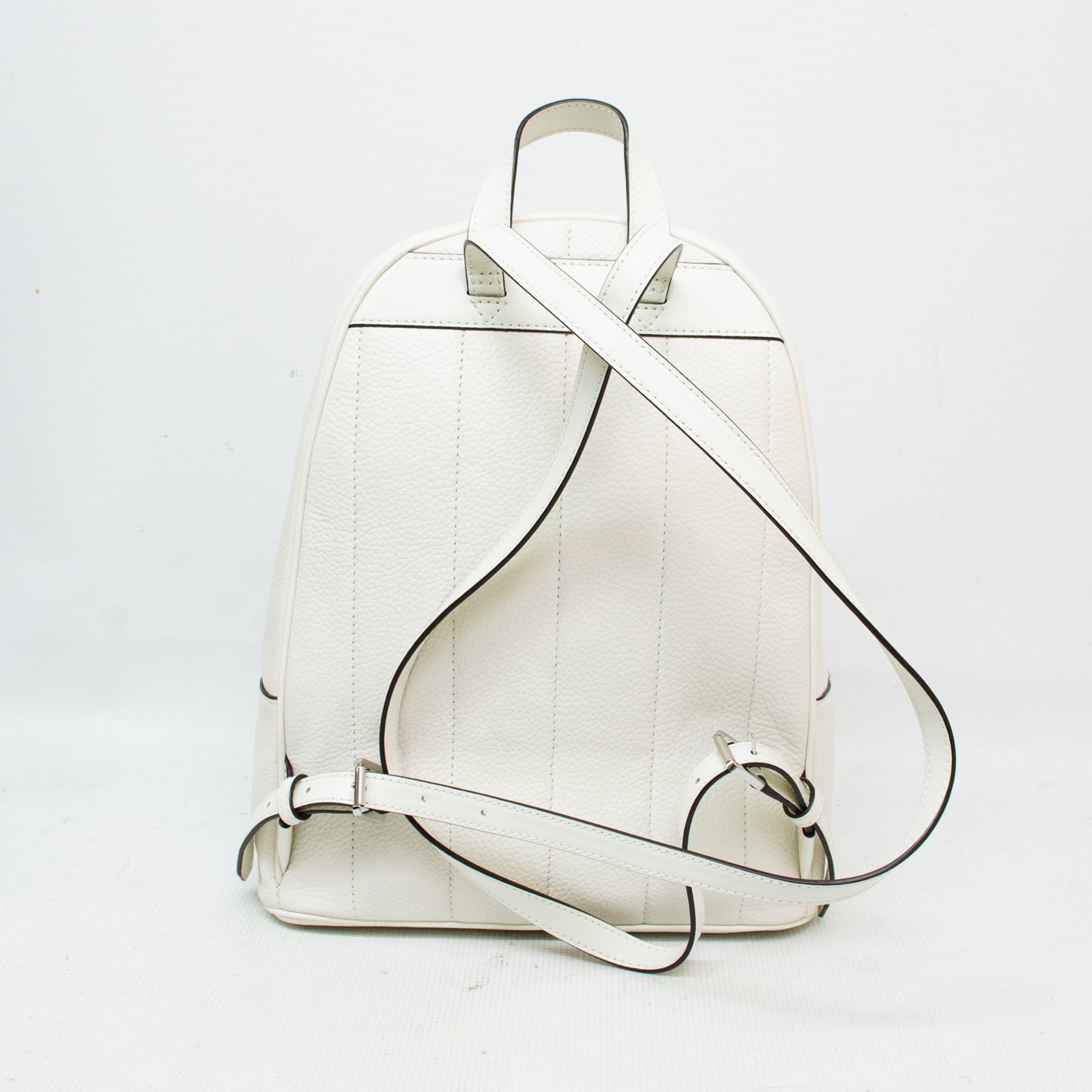 Michael Kors Kenly Jet Set Optic White Large Signature PVC Chain Backpack