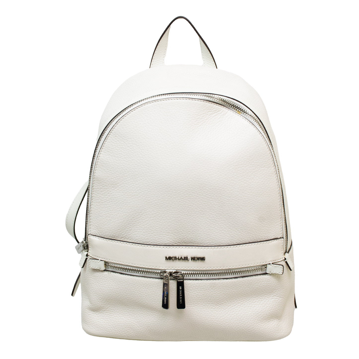 Michael Kors Kenly Jet Set Optic White Large Signature PVC Chain Backpack