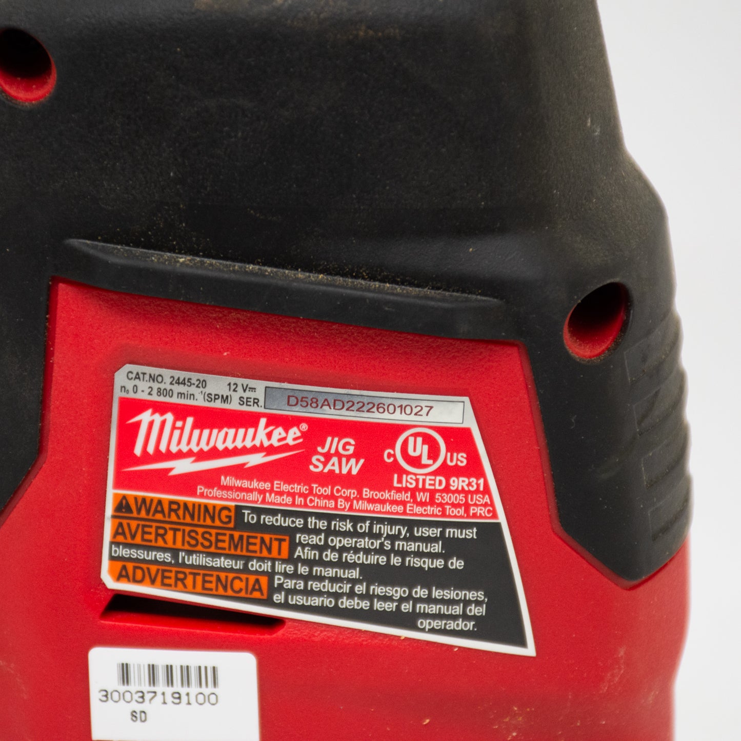 Milwaukee 2445-20 M12 Jig Saw