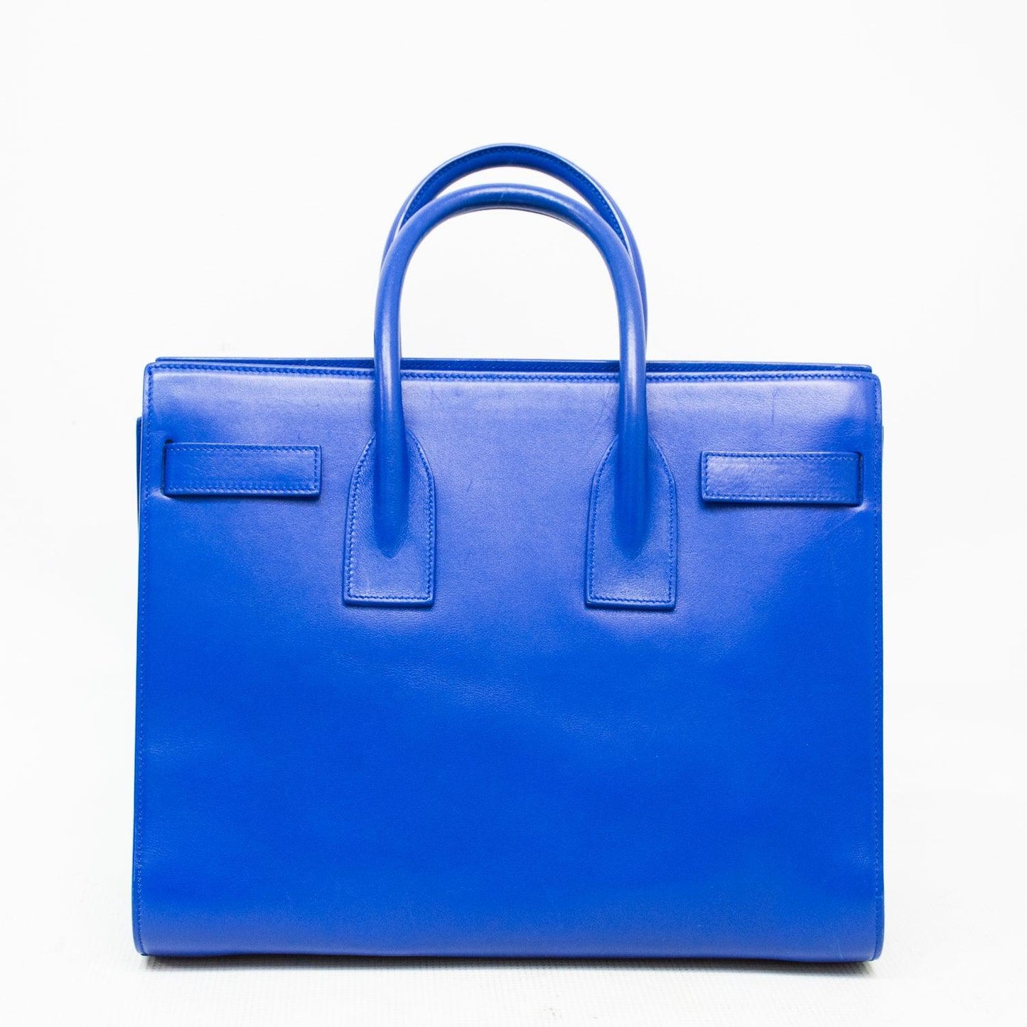 Saint Laurent Sac De Jour - French Small Blue Smooth Leather Tote