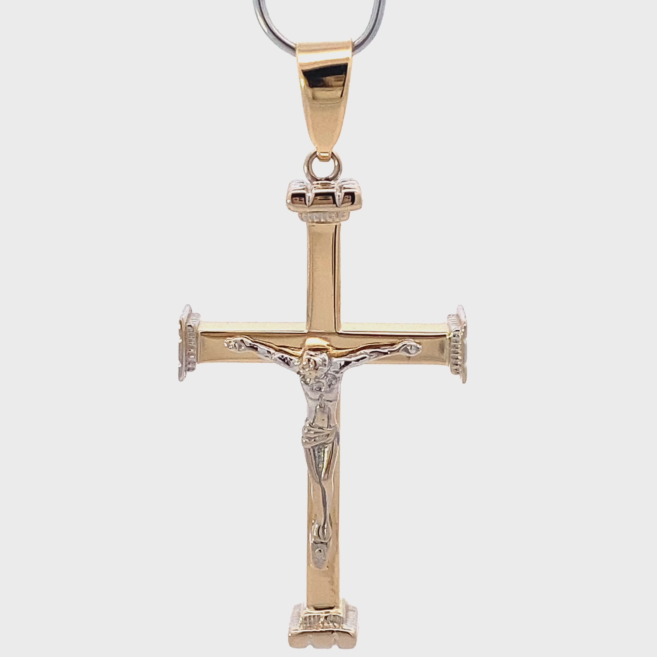 14K Yellow Gold DC Crucifix Pendant