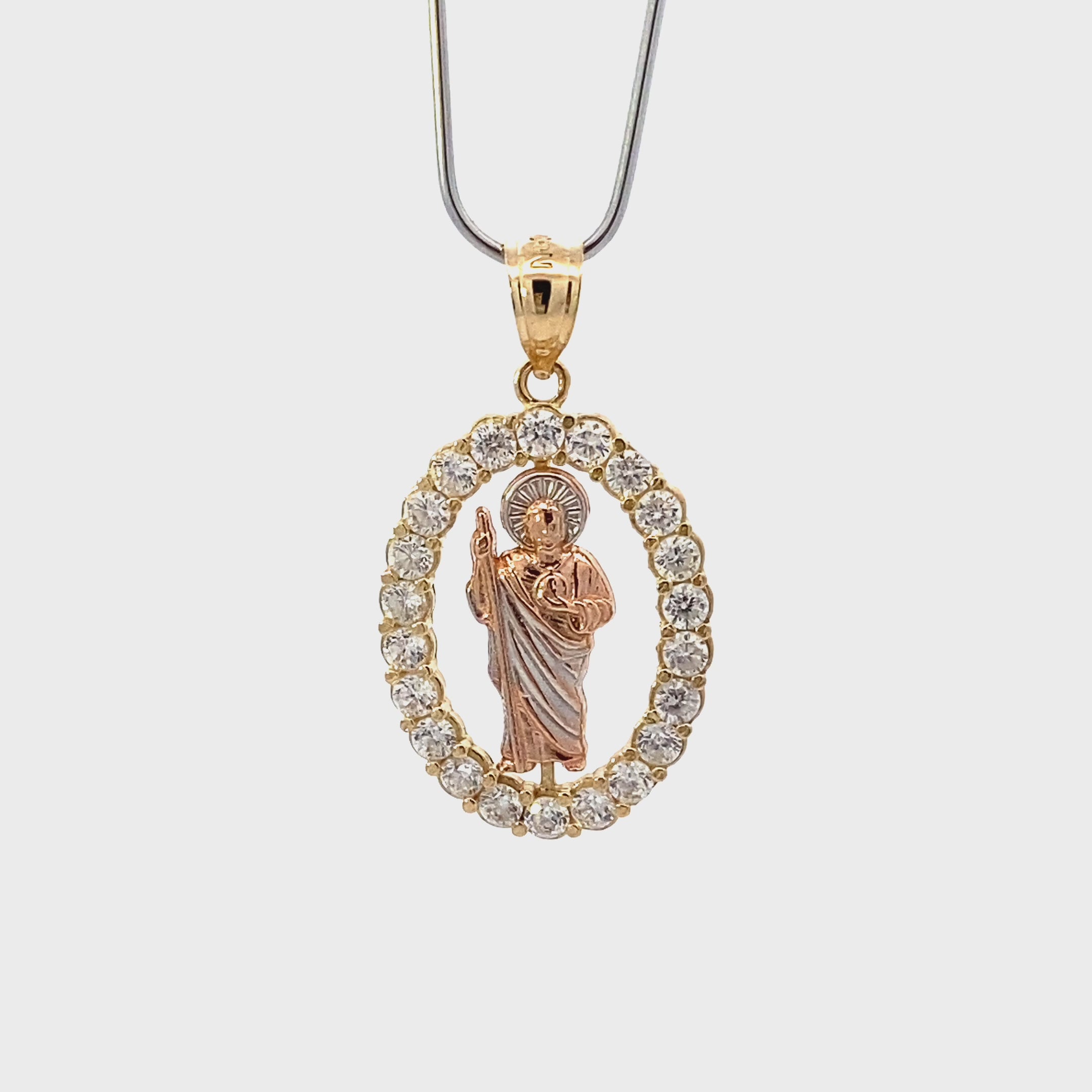 14K Yellow Gold Religious Pendant