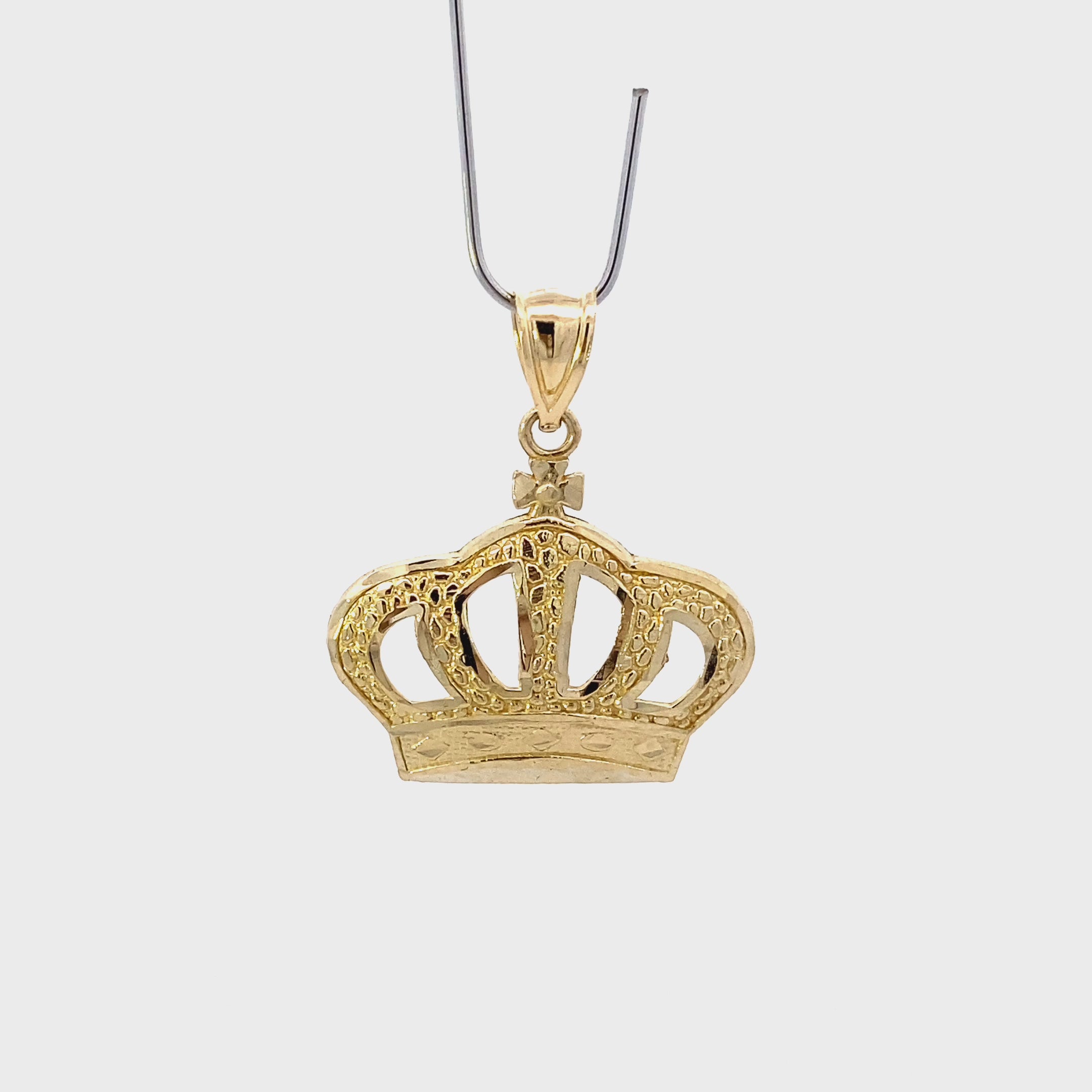 10K Yellow Gold DC Crown Pendant