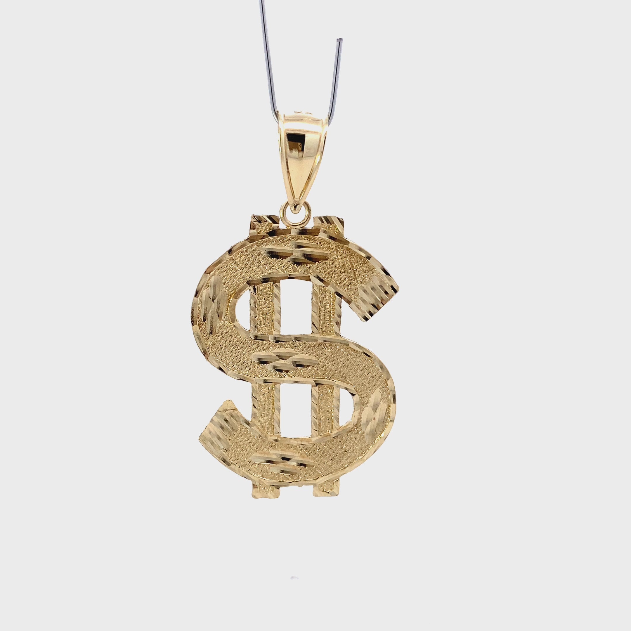 10K Yellow Gold DC Money Sign Pendant