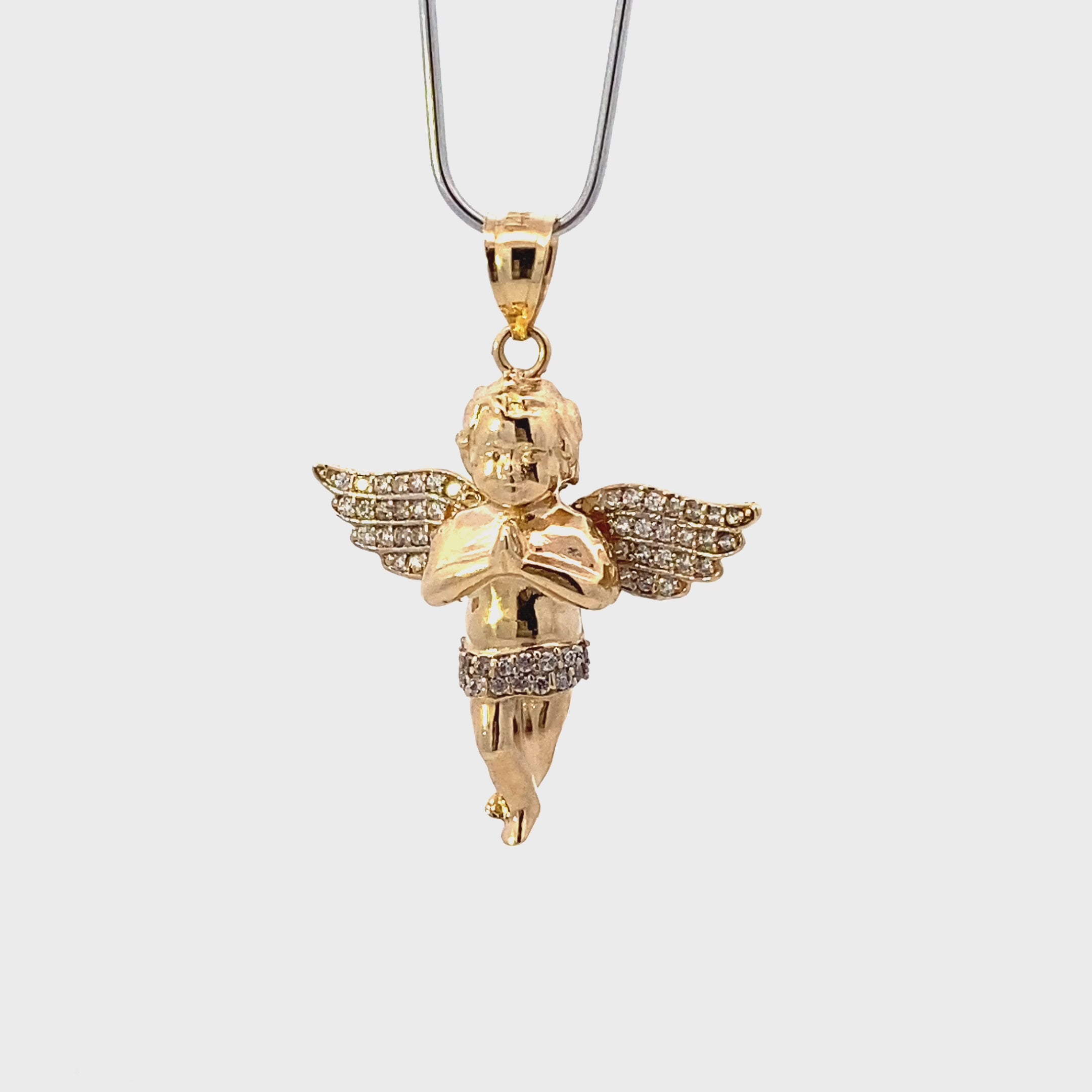 14K Yellow Gold Angel Pendant