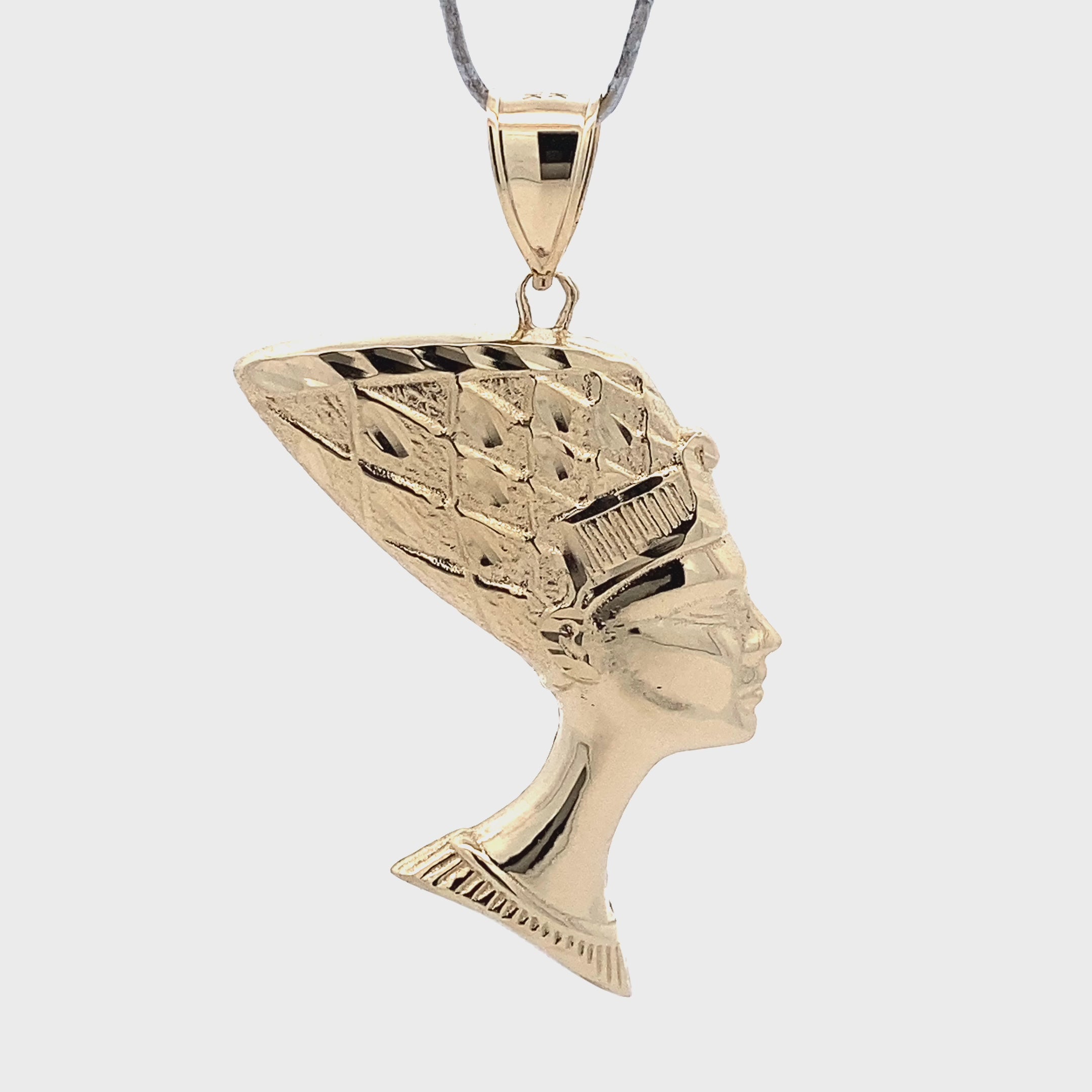 10K Yellow Gold Nefertiti Pendant